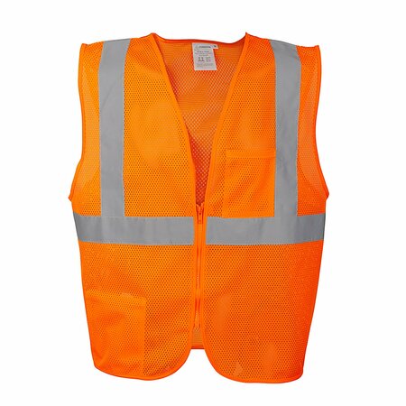 CORDOVA COR-BRITE Mesh Vests, 2in Reflective Tape, Orange, M VZ260PM